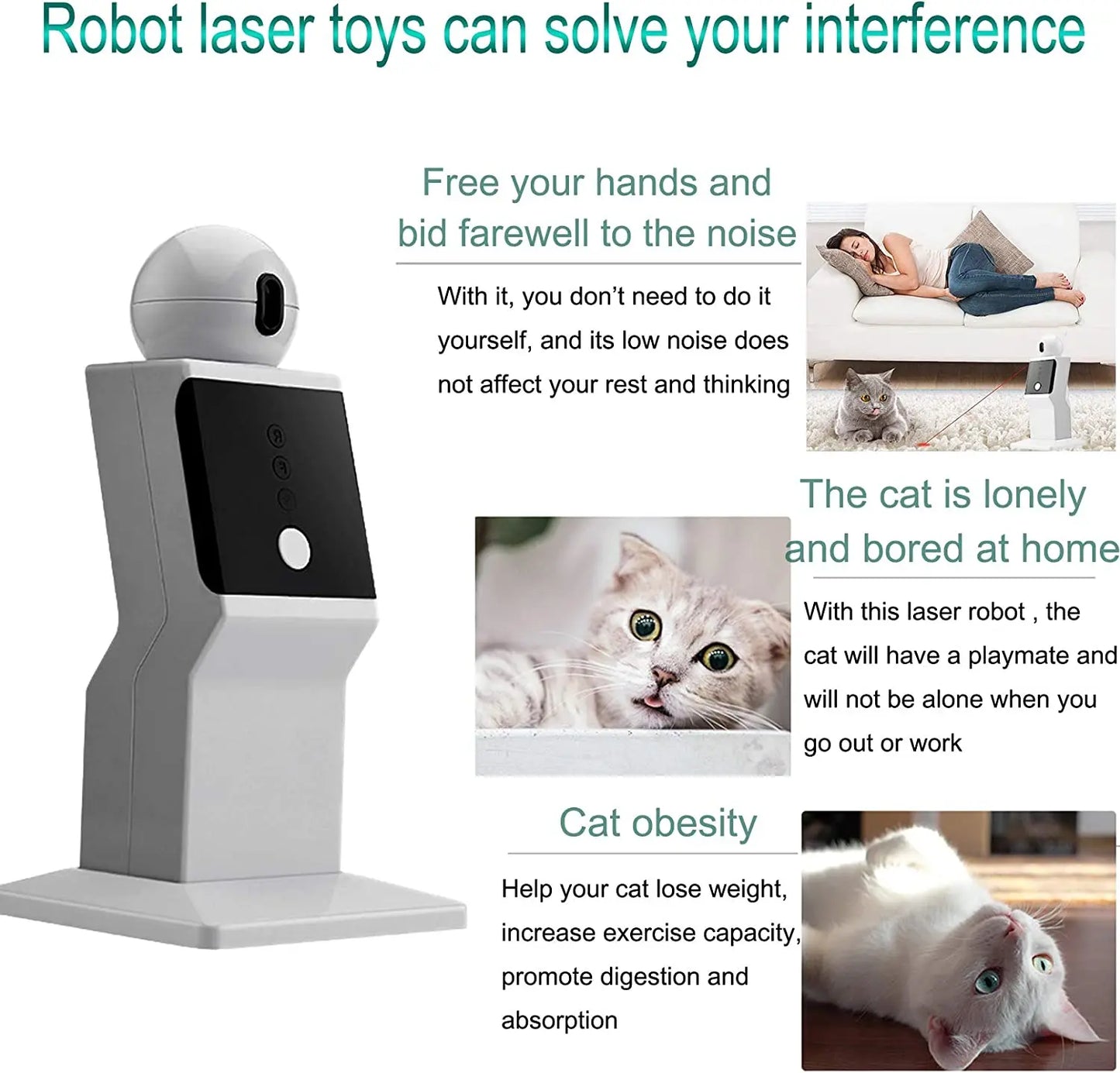 Juguete Laser Automático para Gatos | Diversión Inteligente sin Fin