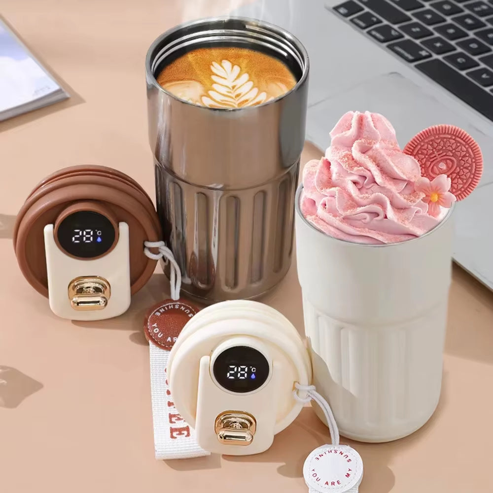 Termo Inteligente con Pantalla LED | Acero Inoxidable 450ml