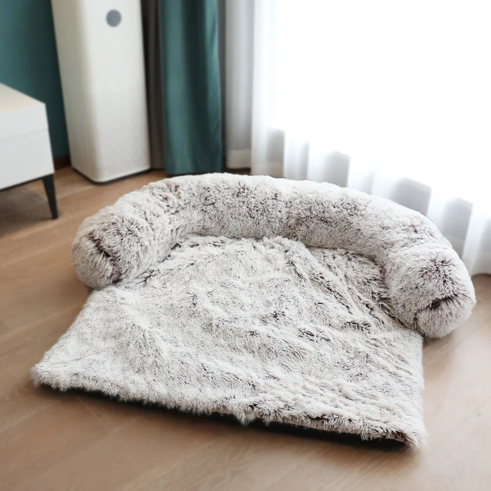Cama Antiestrés de Peluche para Mascotas | Ultra Suave y Lavable