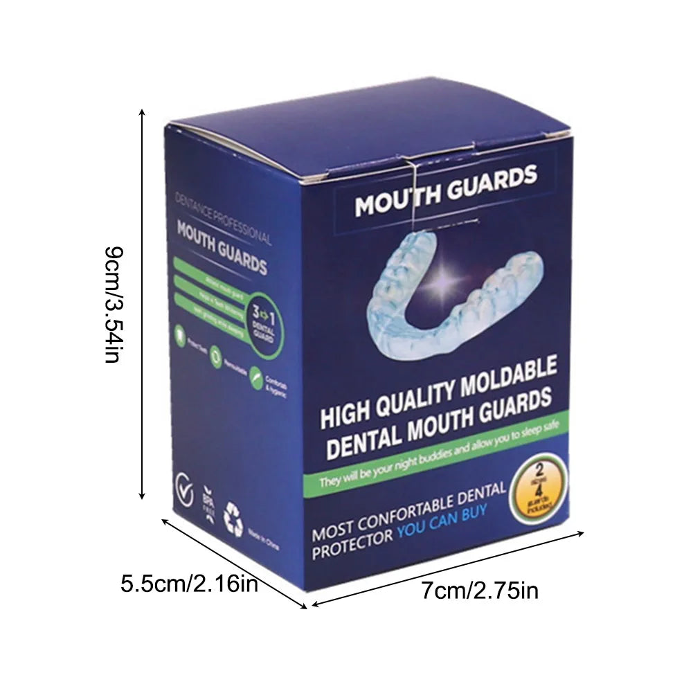 Protectores Bucales Nocturnos | Pack x4 con Estuche | Anti bruxismo y Relajación Nocturna