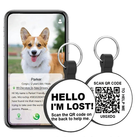 Etiqueta Inteligente con QR para Mascotas | ¡HELLO I´M LOST! + Alerta por Correo