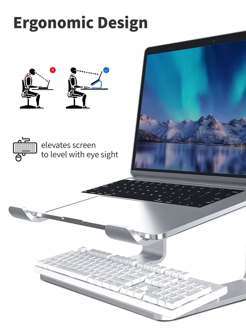 Soporte Ergonómico de Aluminio | Notebook, MacBook, PC Portatil