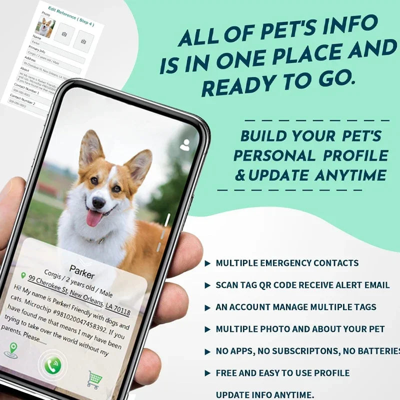 Etiqueta Inteligente con QR para Mascotas | ¡HELLO I´M LOST! + Alerta por Correo
