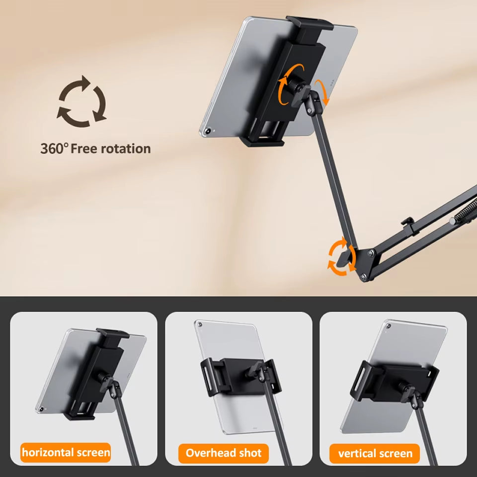 Soporte para Tablet y Celular Ajustable 360° | Para Cama, Escritorio o Estudio