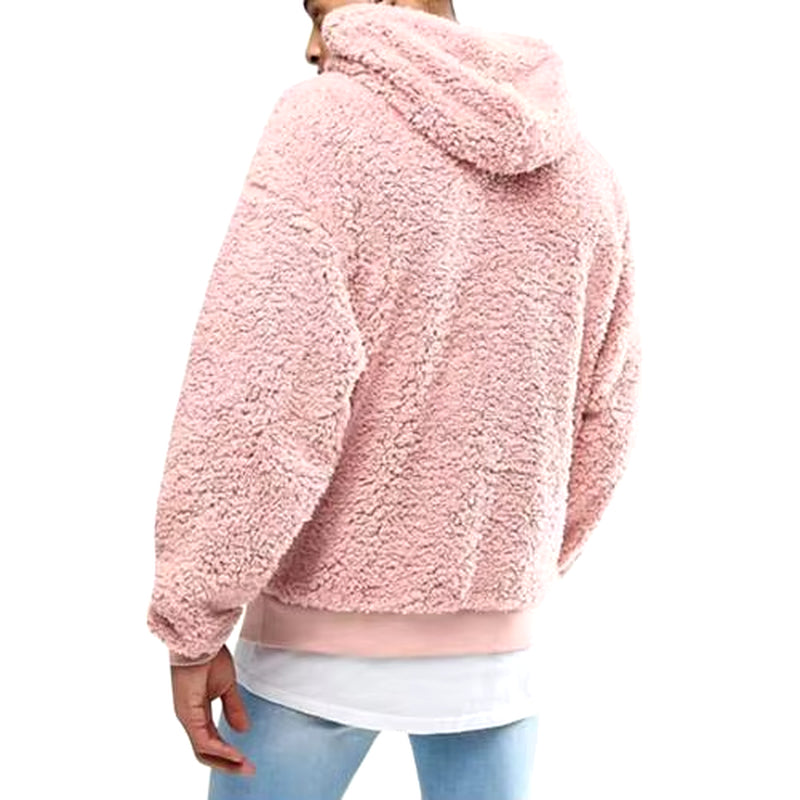 Buzo Polar con Capucha para Hombre | Abrigo Esponjoso y Cálido de Invierno