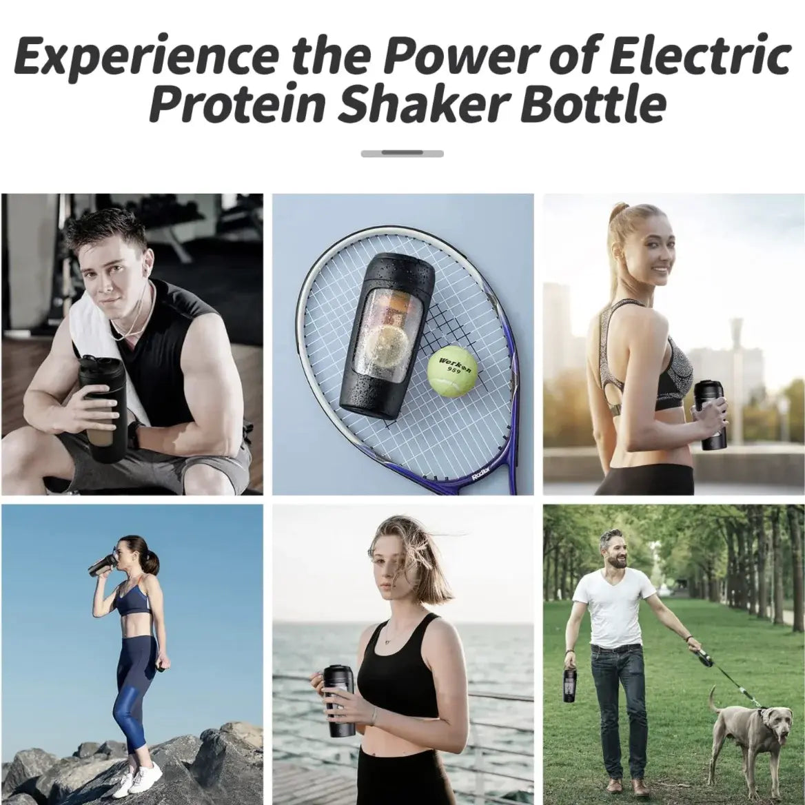 Botella Mezcladora Automática USB - Sharker Eléctrico Portátil