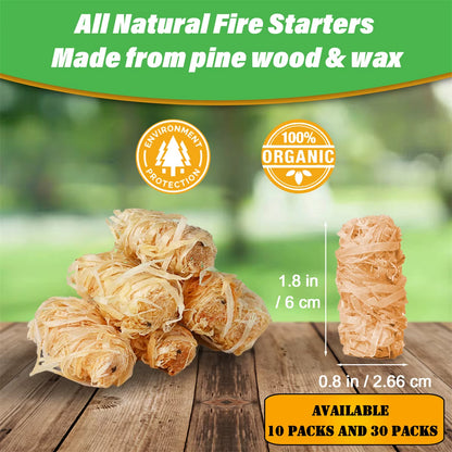 Pack de 72 Iniciadores Naturales de Fuego | Parrillas, Fogatas, etc.