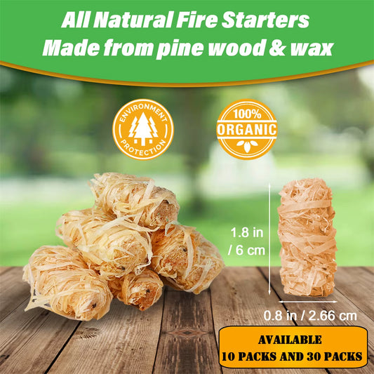 Pack de 72 Iniciadores Naturales de Fuego | Parrillas, Fogatas, etc.