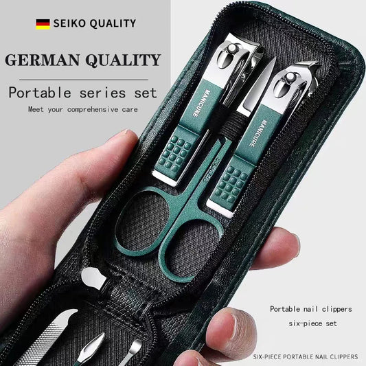 Set Profesional de Manicura y Pedicura | 6 Piezas Portátiles en Estuche Compacto 