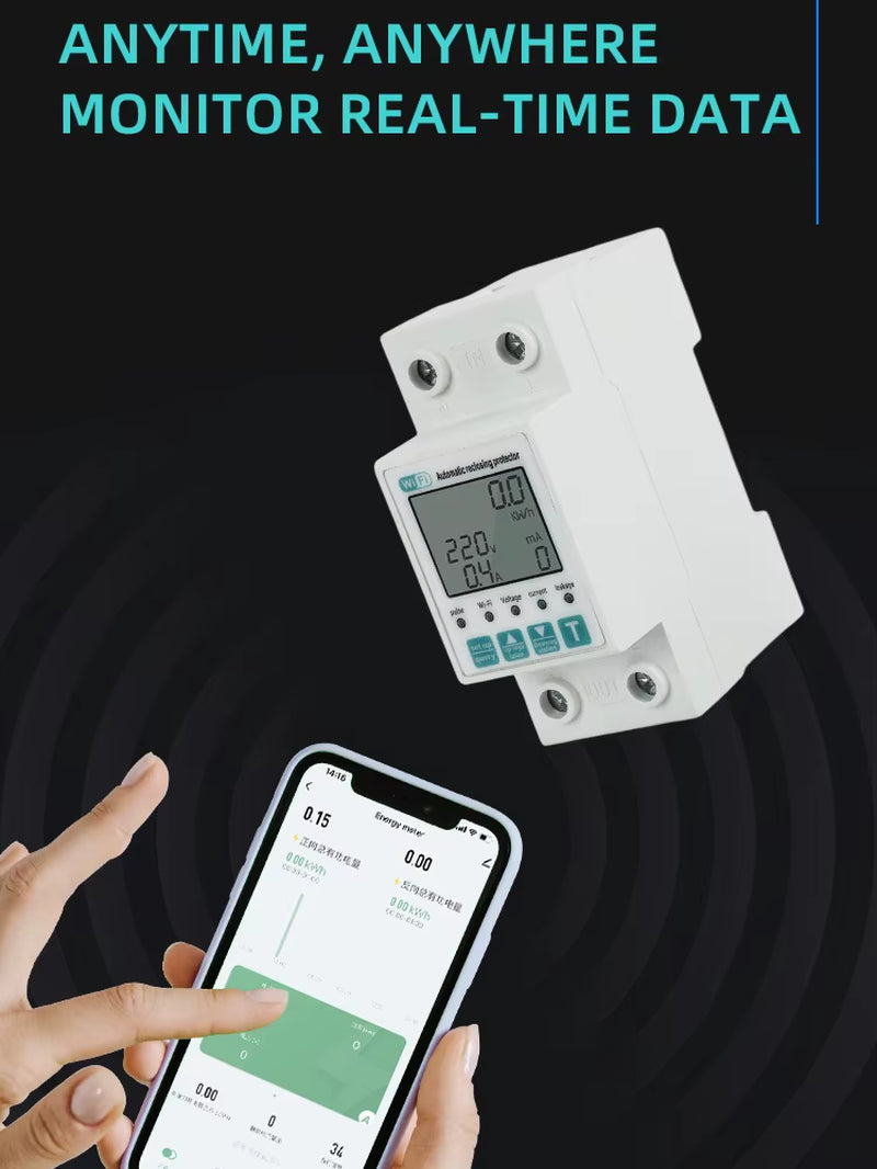 Disyuntor Inteligente Wifi TUYA - Control Total de Energía desde tu Celular 