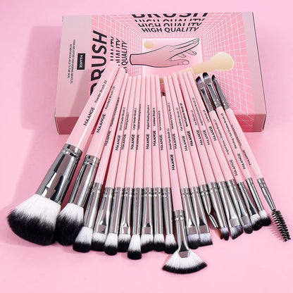 Set de Brochas de Maquillaje Profesional | 20 Piezas + Estuche Elegante 