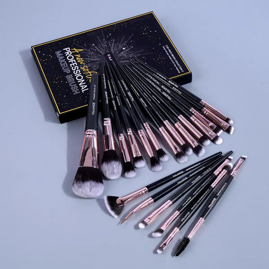 Set de Brochas de Maquillaje Profesional | 20 Piezas + Estuche Elegante 