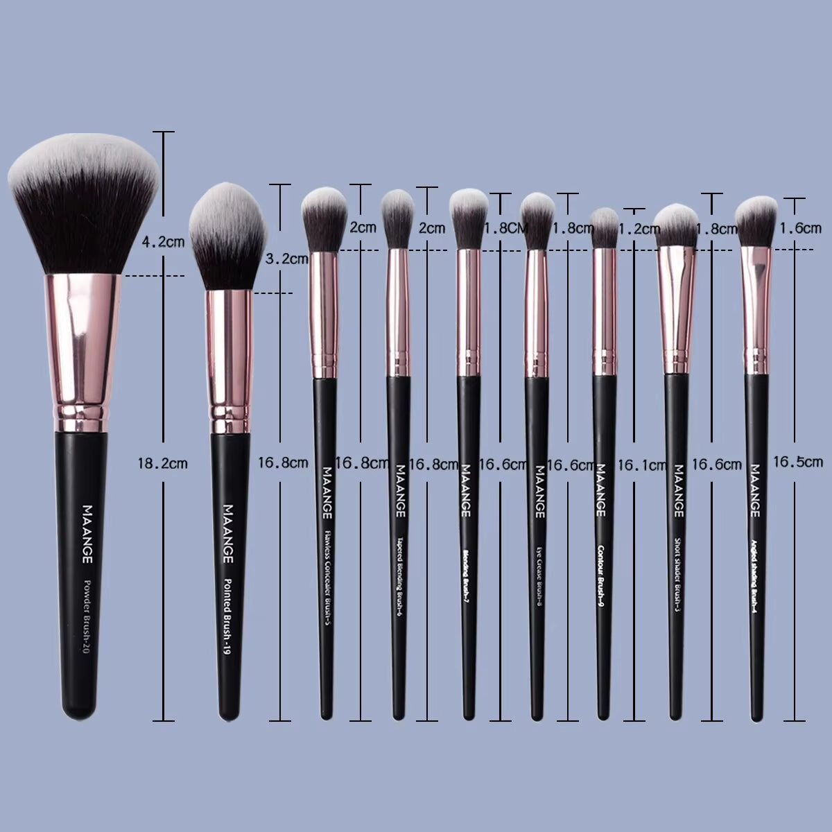 Set de Brochas de Maquillaje Profesional | 20 Piezas + Estuche Elegante 