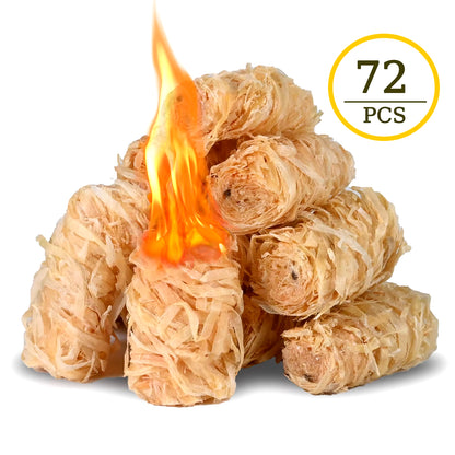 Pack de 72 Iniciadores Naturales de Fuego | Parrillas, Fogatas, etc.