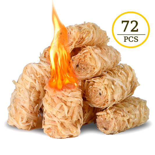 Pack de 72 Iniciadores Naturales de Fuego | Parrillas, Fogatas, etc.