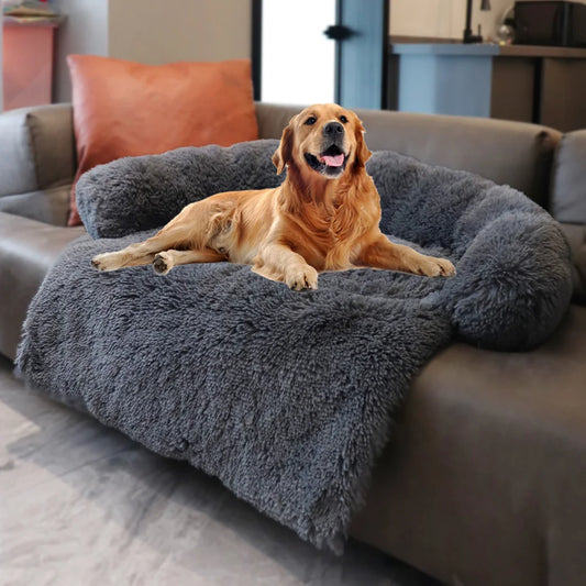 Cama Antiestrés de Peluche para Mascotas | Ultra Suave y Lavable 