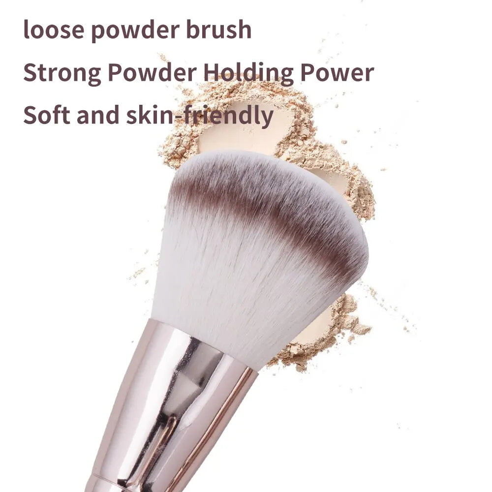 Set de Brochas de Maquillaje Rosa | 9 Piezas | Para Bases, Sombra e Iluminador 