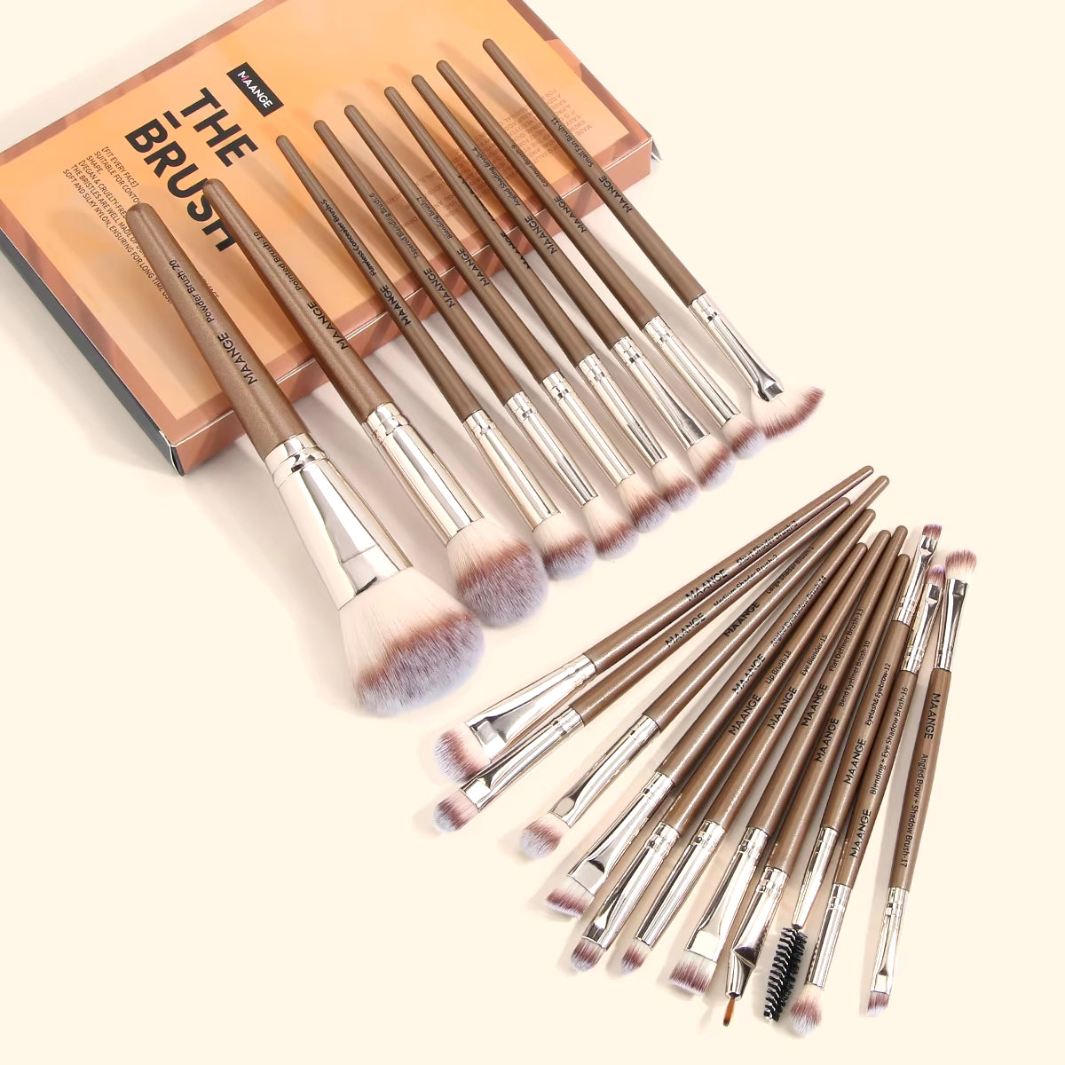 Set de Brochas de Maquillaje Profesional | 20 Piezas + Estuche Elegante 