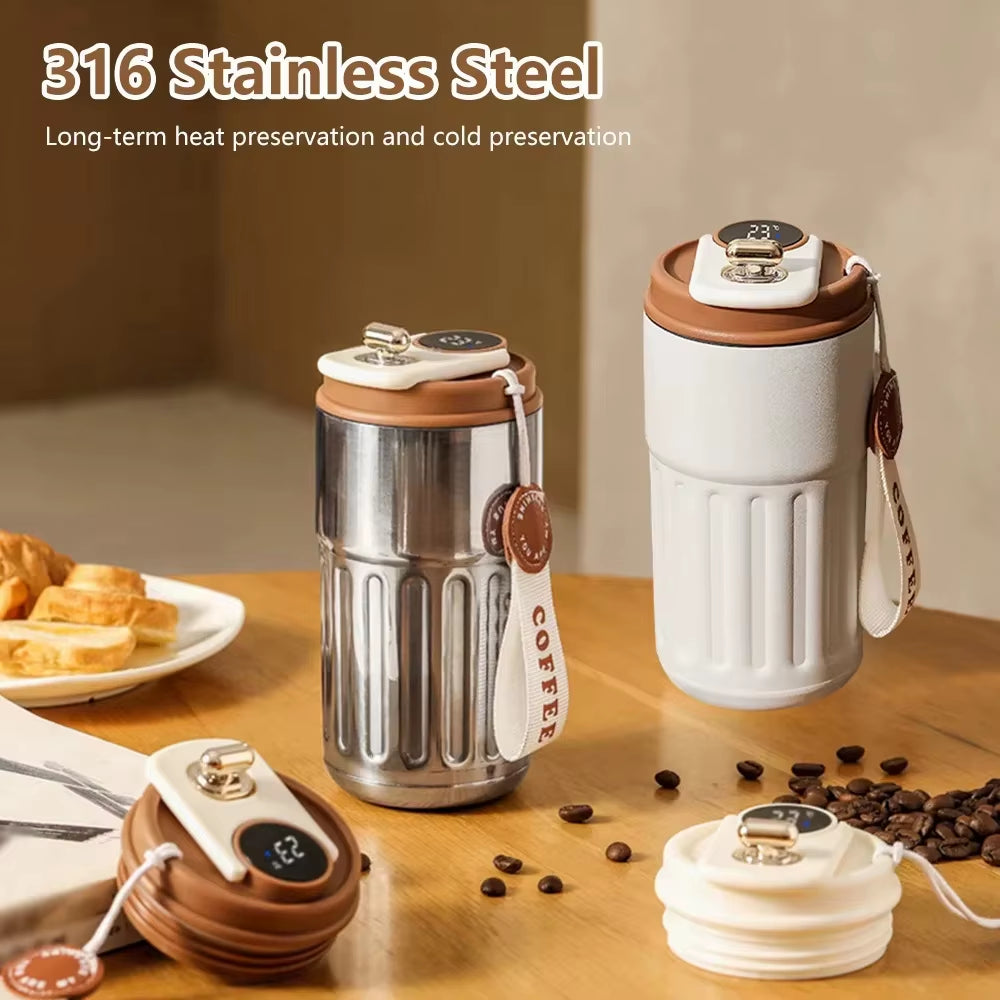 Termo Inteligente con Pantalla LED | Acero Inoxidable 450ml 