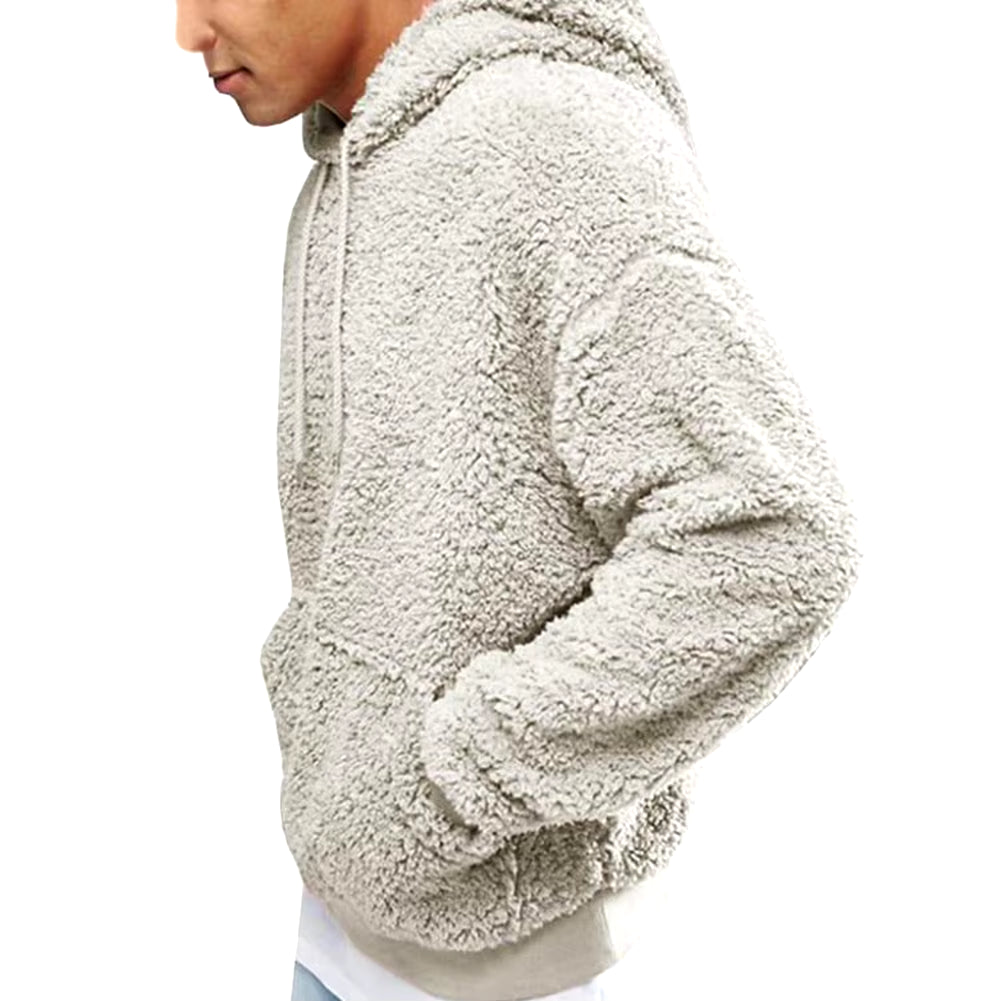Buzo Polar con Capucha para Hombre | Abrigo Esponjoso y Cálido de Invierno