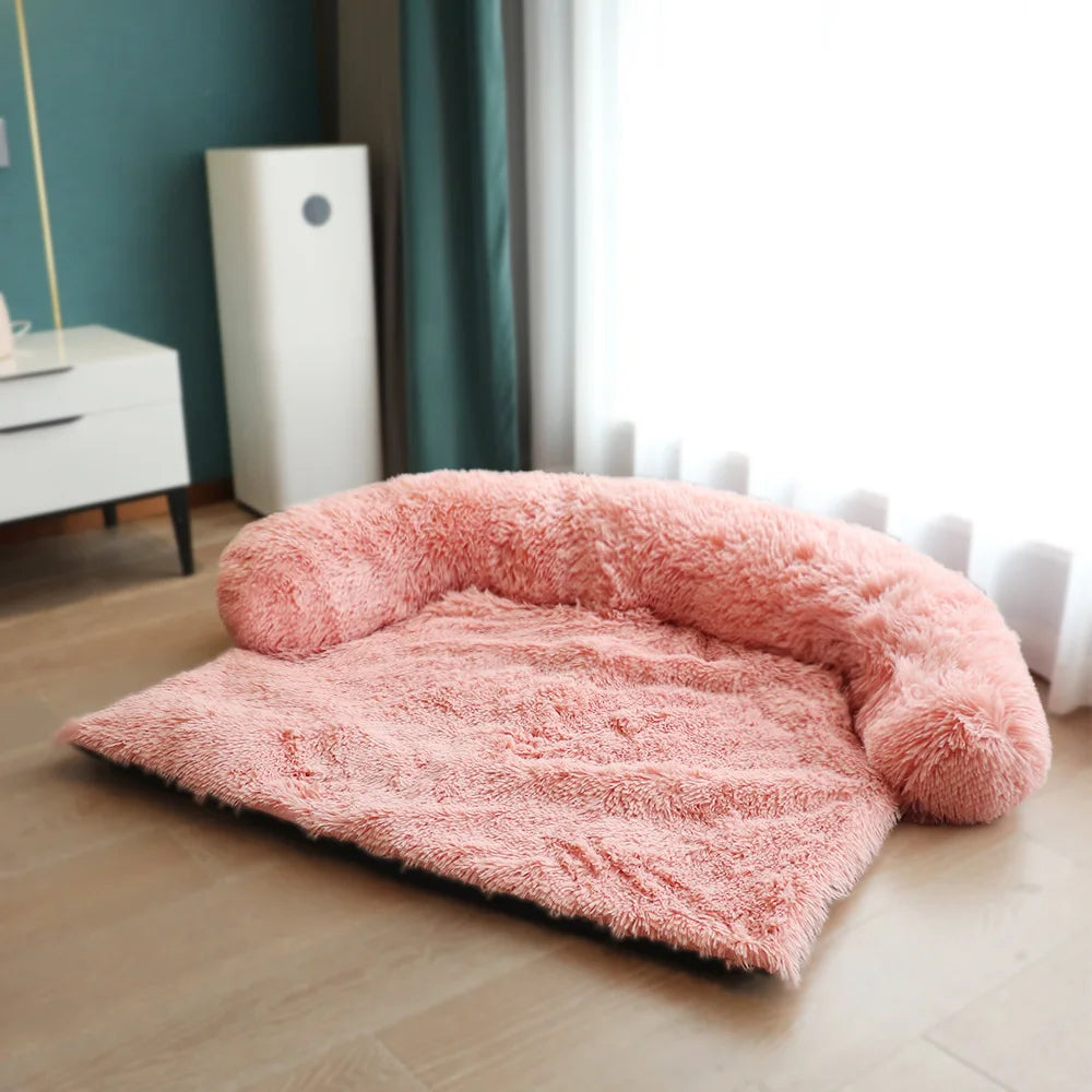 Cama Antiestrés de Peluche para Mascotas | Ultra Suave y Lavable 