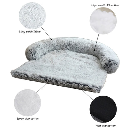 Cama Antiestrés de Peluche para Mascotas | Ultra Suave y Lavable 