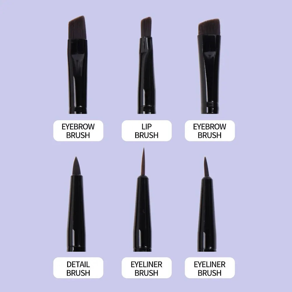 Kit de Brochas para Ojos | 6 Pinceles de Precisión para Sombra y Delineado 