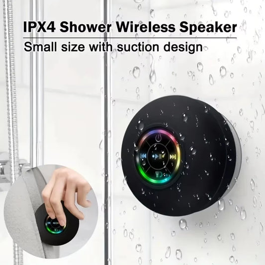 Mini Parlante con Bluetooth para Ducha | Resistente al Agua y Ventosa 