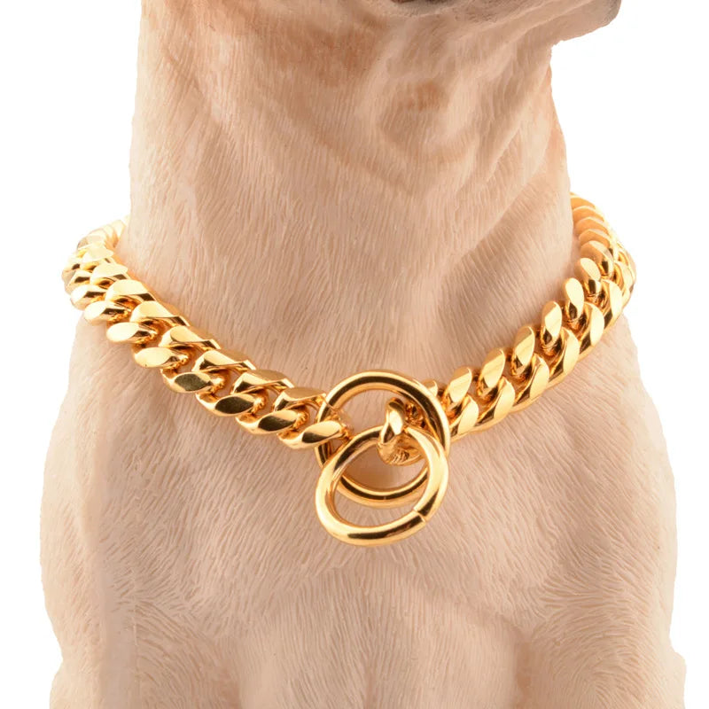 Collar de Lujo Dorado para Perros | Estilo Callejero con Clase 