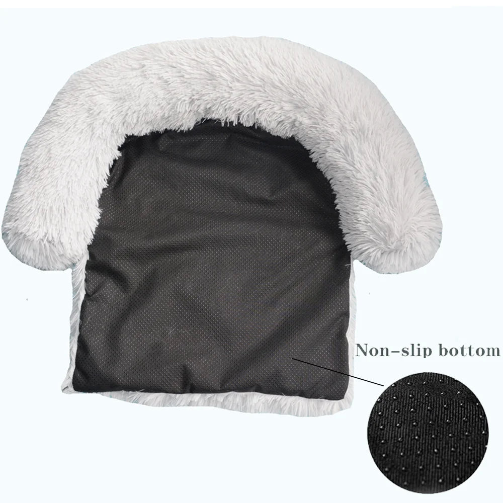 Cama Antiestrés de Peluche para Mascotas | Ultra Suave y Lavable 