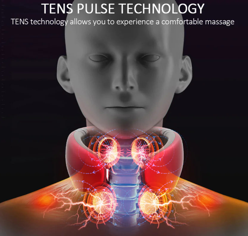 Masajeador Cervical Inalámbrico con Calor y Pulsos Inteligente