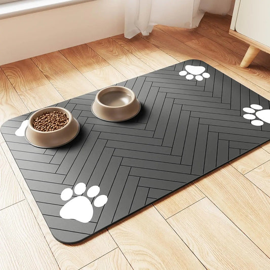Tapete Antideslizante e Impermeable para Mascotas | ¡Comedero Limpio y Seco Siempre!   