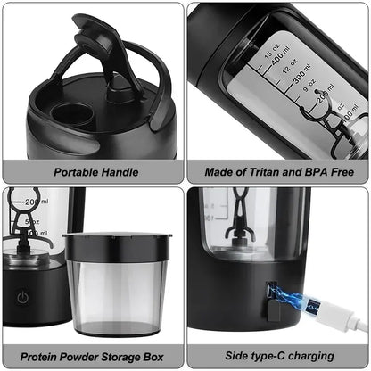 Botella Mezcladora Automática USB - Sharker Eléctrico Portátil