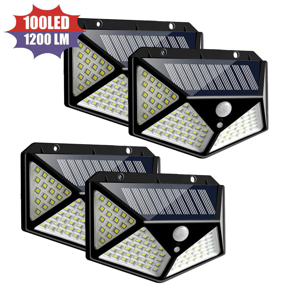 Luz Solar LED para Exteriores con Sensor de Movimiento - 100 LED