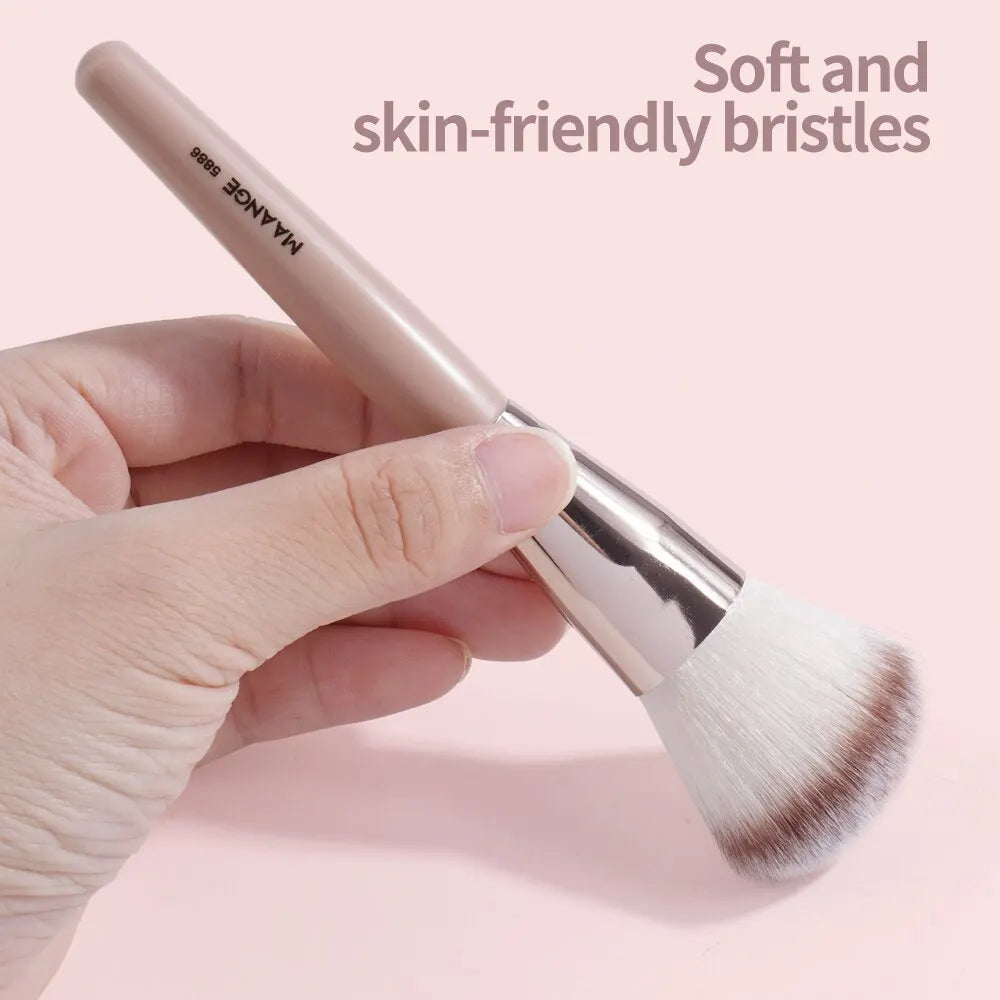 Set de Brochas de Maquillaje Rosa | 9 Piezas | Para Bases, Sombra e Iluminador 
