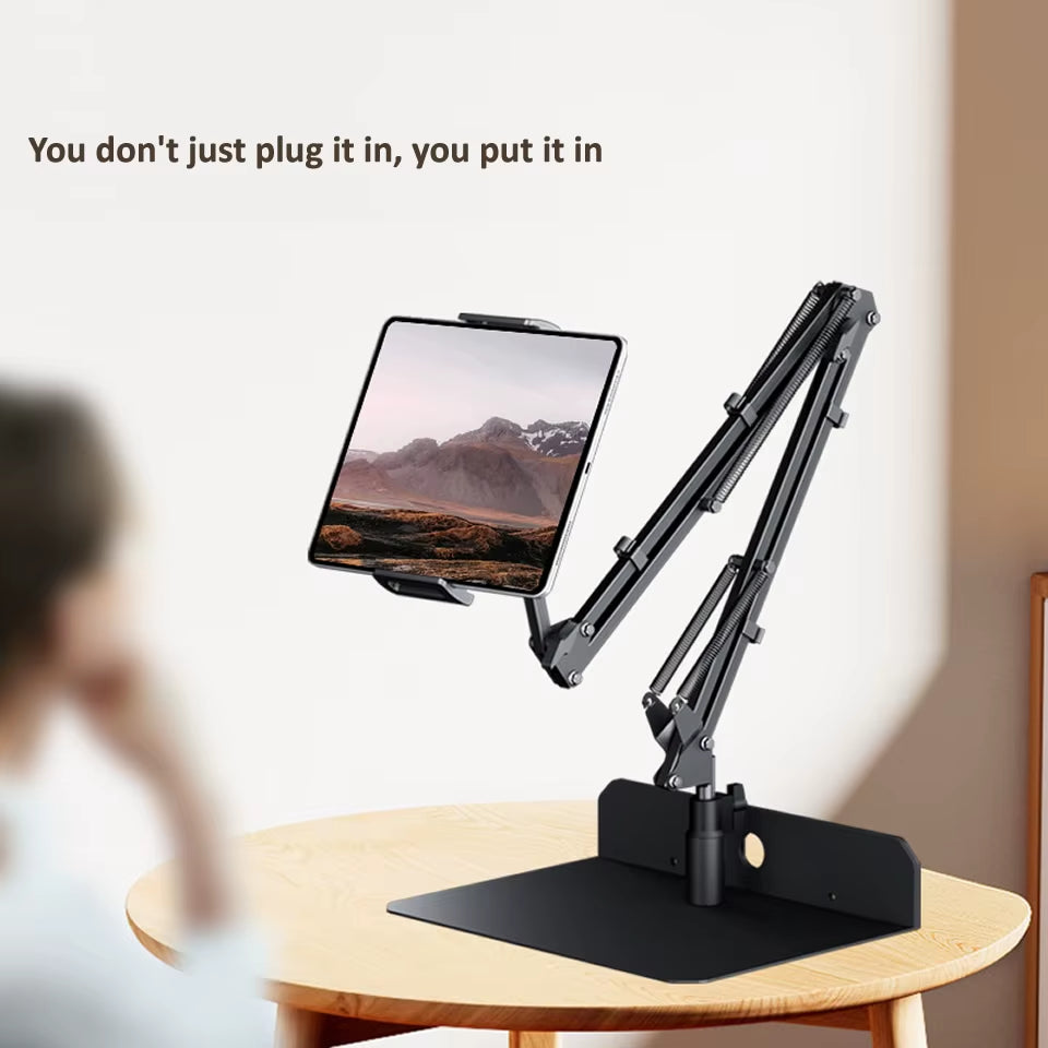 Soporte para Tablet y Celular Ajustable 360° | Para Cama, Escritorio o Estudio