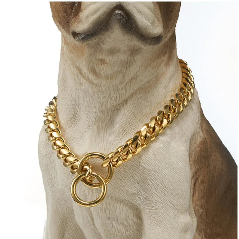 Collar de Lujo Dorado para Perros | Estilo Callejero con Clase 