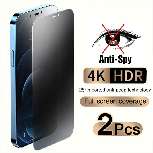 Protector de Pantalla Anti-Espía | 2 Unidades | Privacidad Total para IPhone 