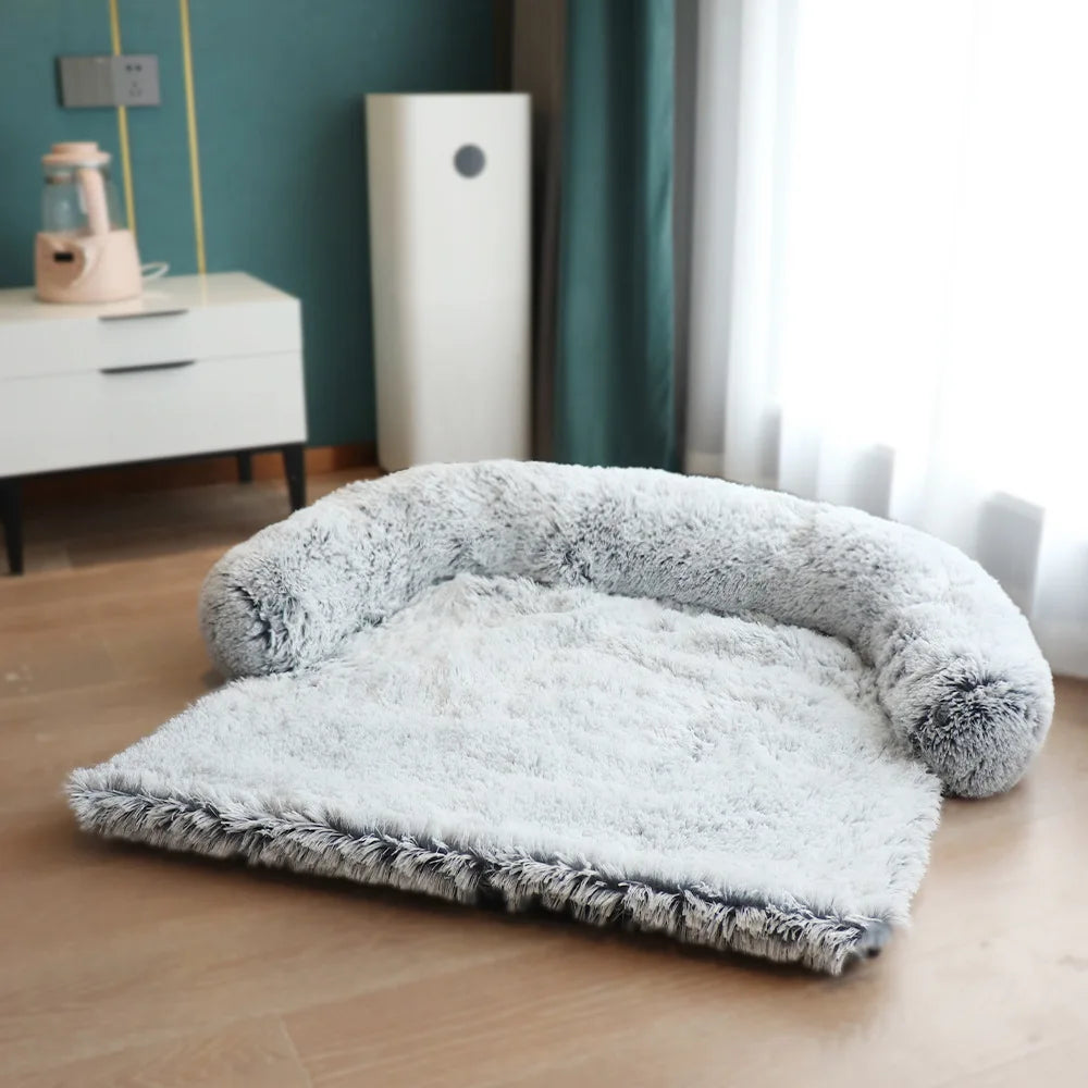 Cama Antiestrés de Peluche para Mascotas | Ultra Suave y Lavable 