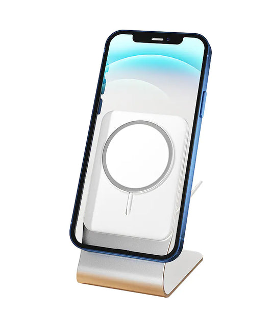 Soporte de Escritorio con Carga Inalámbrica | Diseño Minimalista y Carga Rápida