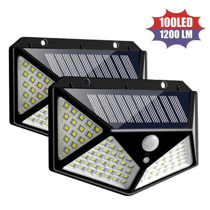 Luz Solar LED para Exteriores con Sensor de Movimiento - 100 LED